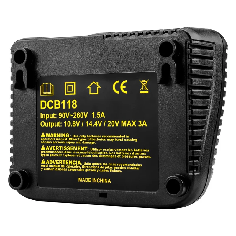 DCB118 Battery Charger For Dewalt Battery 12V 14.4V 18V 20V DCB200 DCB201 DCB203 DCB205 DCB206 DCB140 &DCB121