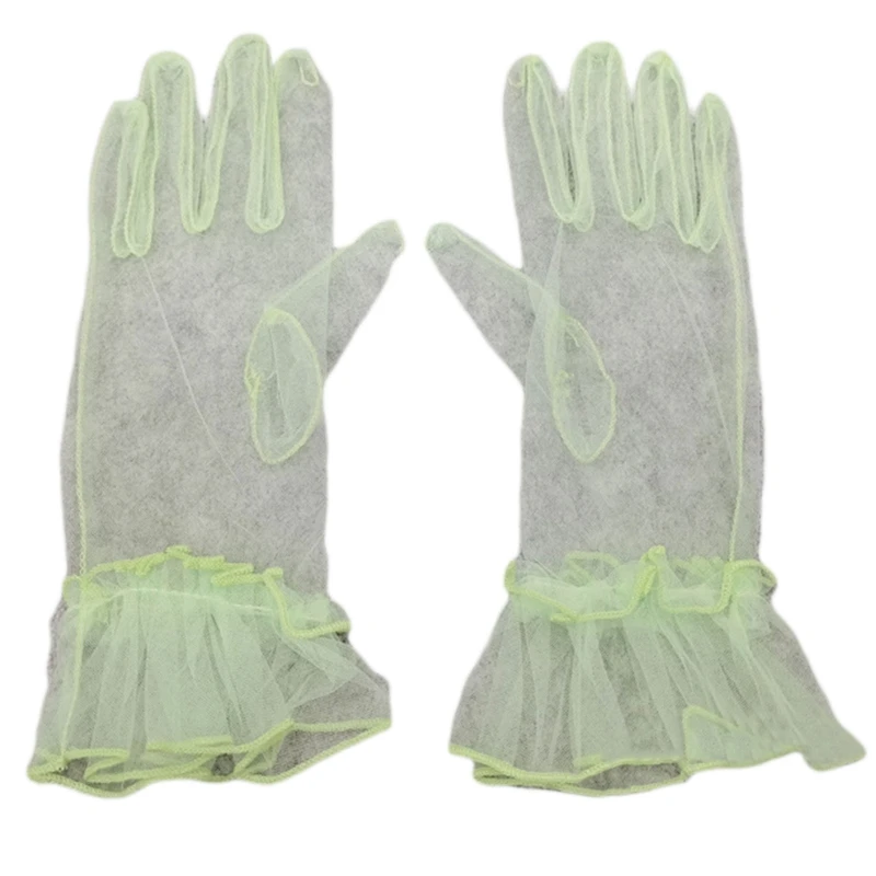 Guantes tul hasta muñeca a guantes dedo completo, guantes fiesta para banquete