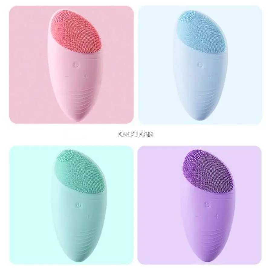 Cepillo de limpieza Facial, Mini limpiador Facial con vibración sónica, limpieza profunda de poros de silicona, masaje eléctrico impermeable D153