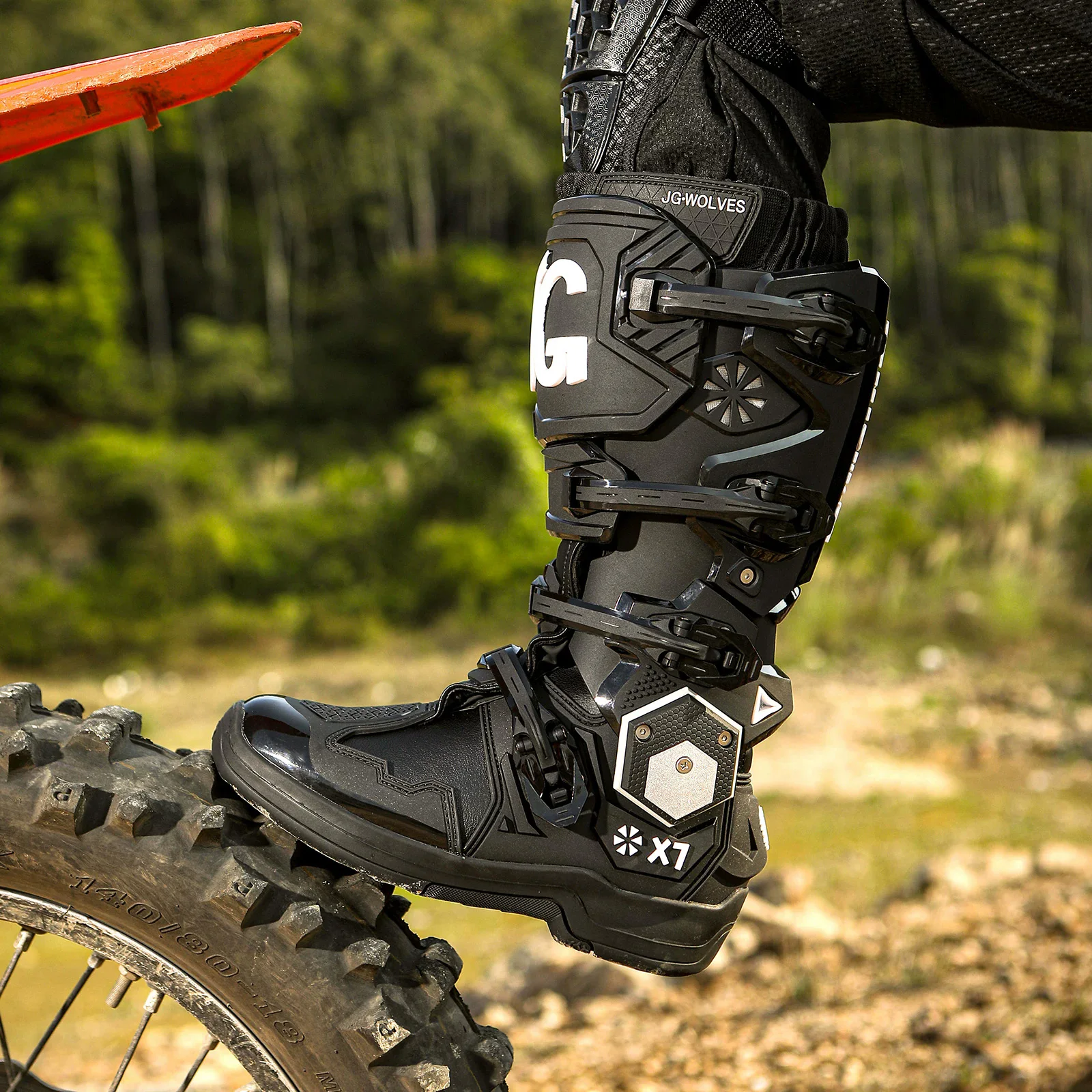 Motorcycle Boots Professional Off-Road Motorcycle Riding Boots For Men Featuring Active Axle Trail Boots Rally Racing Shoes