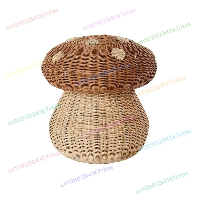 

Креативная корзина для хранения из ротанга в форме гриба, детские игрушки для гостиной, спальни