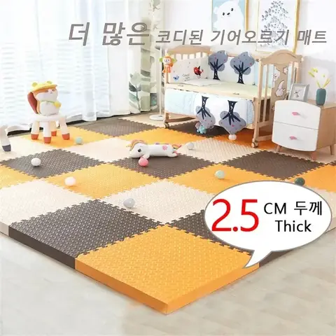 두꺼운 2.5cm 퍼즐 매트 아기 놀이 매트 아기 체육관 어린이 방 활동 매트 아기 인터록 바닥 카펫 30*30CM