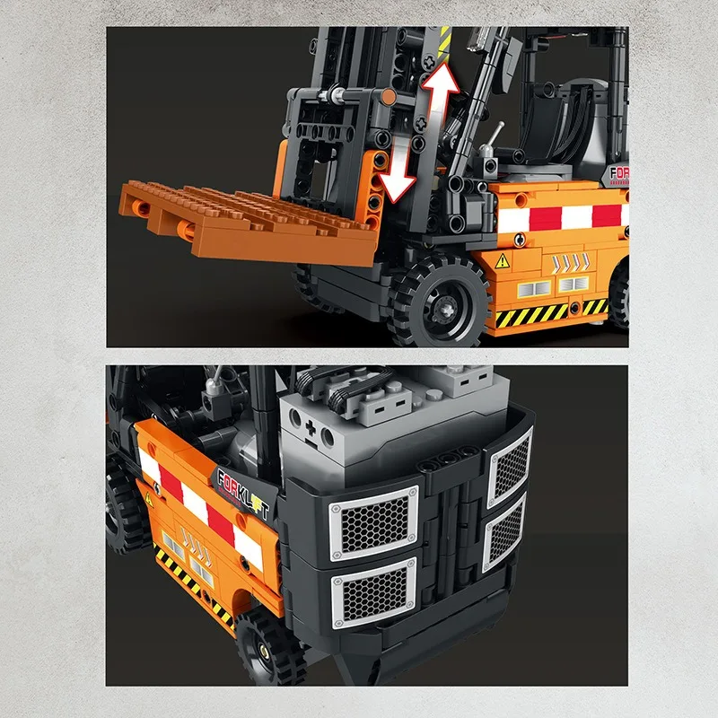 22002 RC Forklift Building Blocks APP Remote Control Engineering Vehicle Technical Bricks MOC Construction Toys for Boys Gifts view 5
