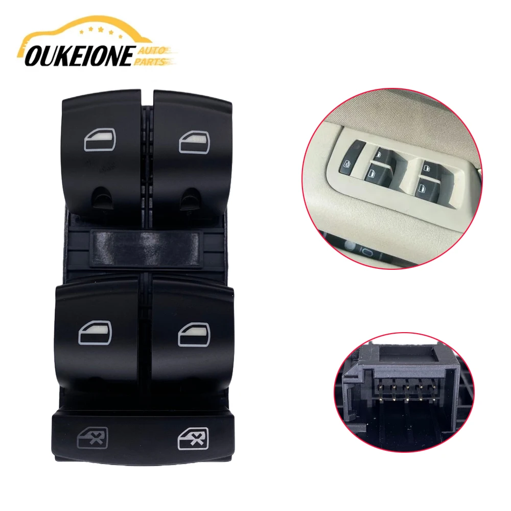 For AUDI A3 A6 Q7 2003-2014 Front Left Electric Master Power Window Control Switch Regulator Button 4F0959851 Car Accessories