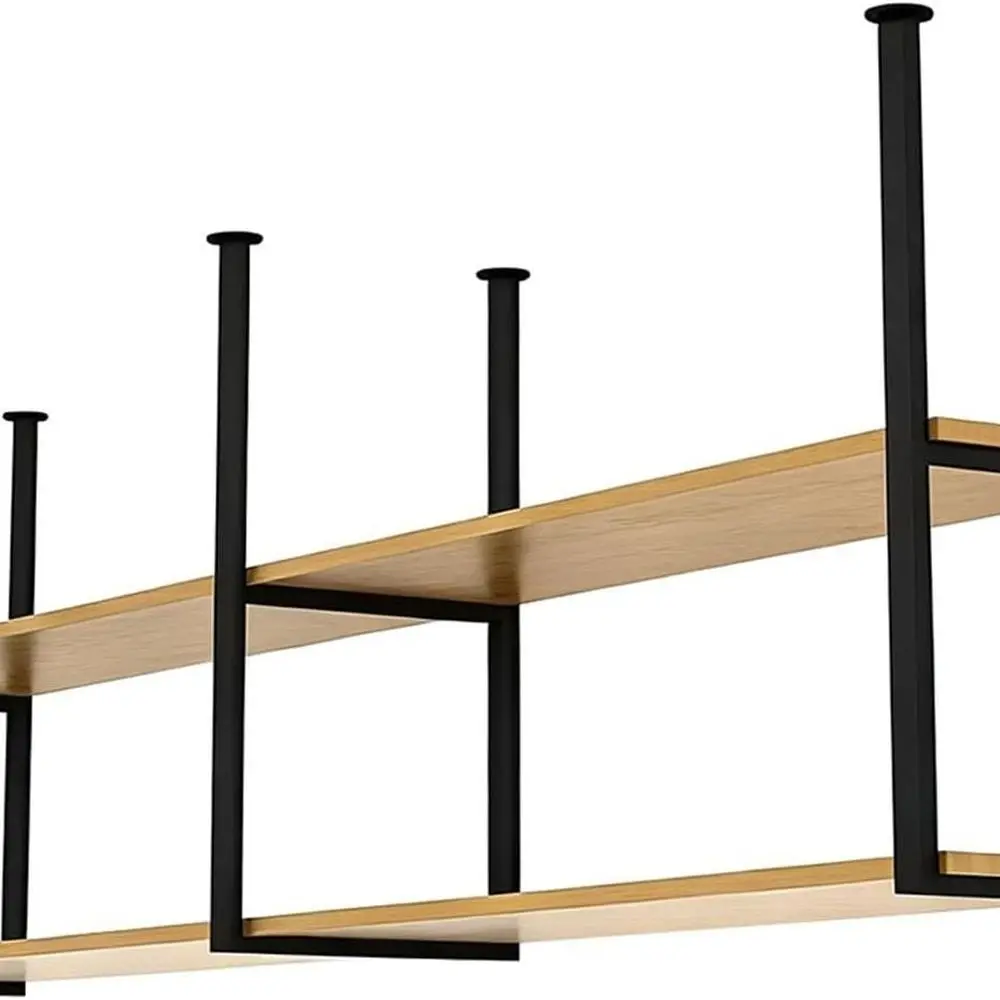 

Двухуровневая подвесная винная полка, 120x30x80 см, настенная полка для хранения домашнего бара, спальни, кухни и витрины для растений