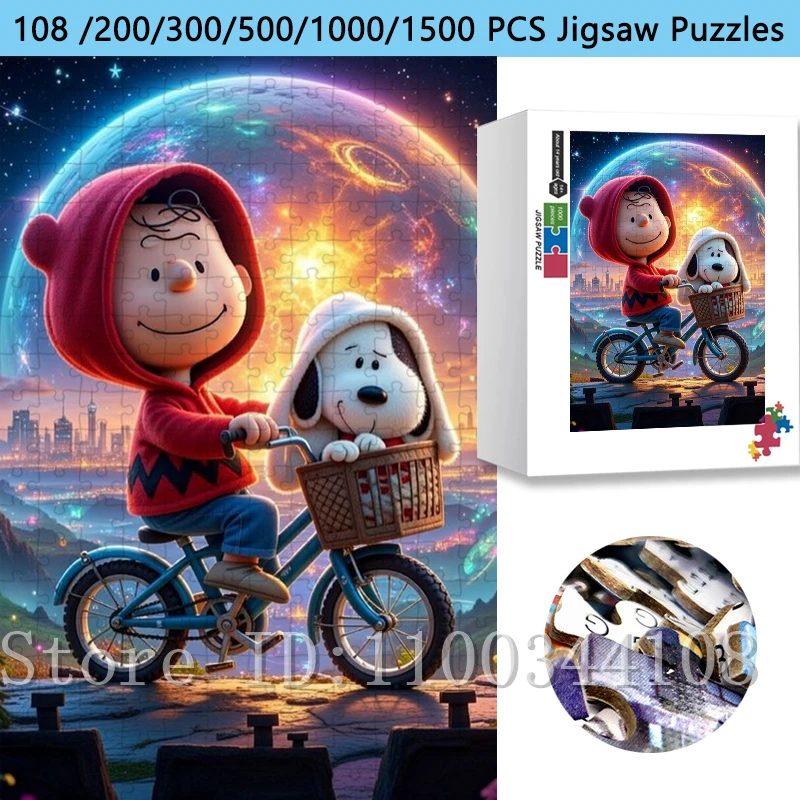 

Пазлы-головоломки «Фэнтезийное пространство» с Чарли Брауном и Снупи: интерактивные семейные развлечения, игрушки для снятия стресса