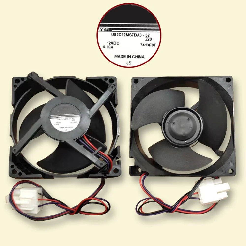 Cooling Fan U92C12MS7BA3-52 Z20 DC 12V 0.1A 9225 92x92x25mm 3-Wire 3-Pin Connector