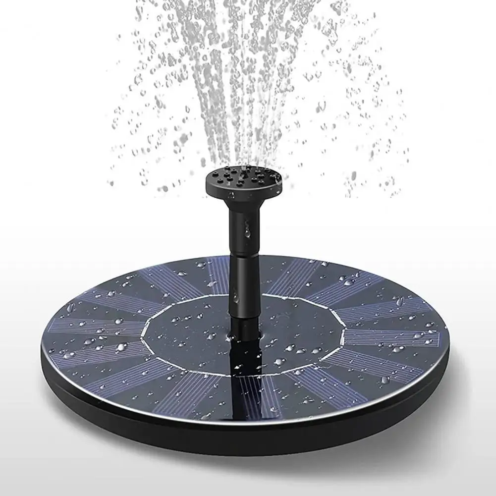 Bird Bath Fountain  Convenient Solar Powered Rust Proof  Fountain Hanging Bird Feeders Outdoor Supply