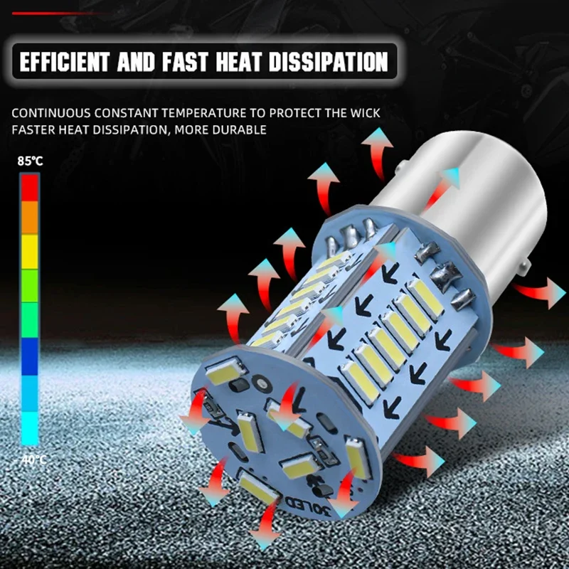 1/2Pcs Motorcycle Strobe Brake Light LED Bulbs Universal Car Tail Parking Reverse Lights Auto Brake Lamps Motorcycle Tail Light