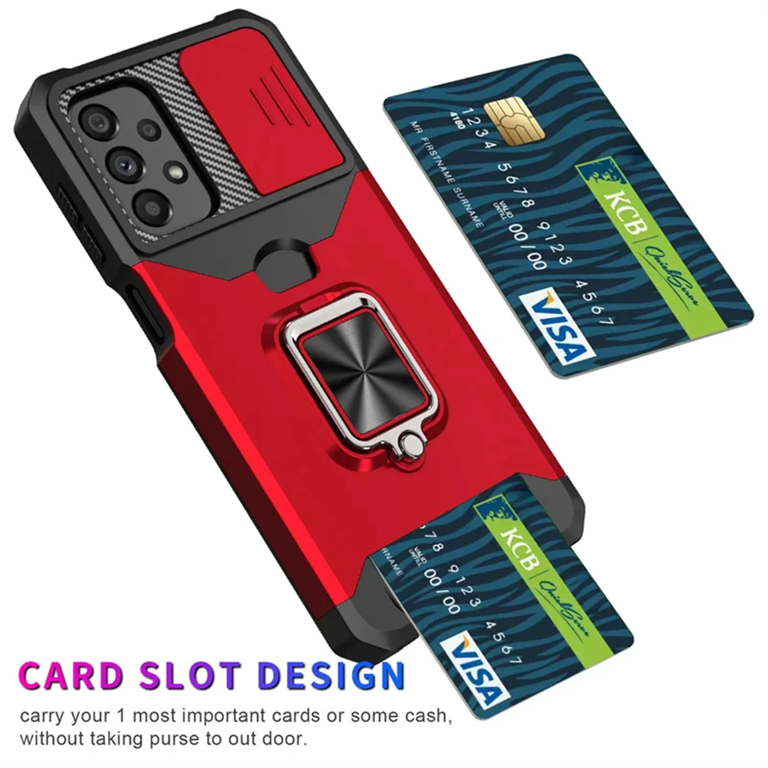 سامسونج غالاكسي A03 A04 A06 A54 A32 A52 A53 A25 A35 حامل البطاقة حالة حلقة حامل الدورية الشريحة عدسة الكاميرا العسكرية درع