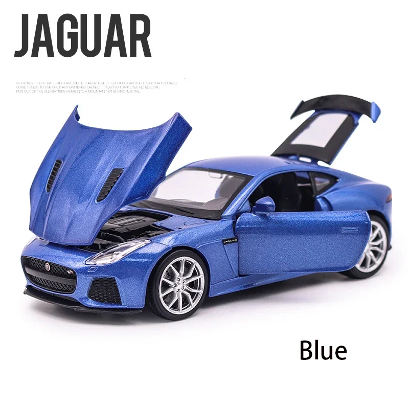 1:32 Jaguar F-type Sports Car Model Toy Simulation Sound Light Pull Back Alloy Die Cast Toys Vehicle For Boys Girls