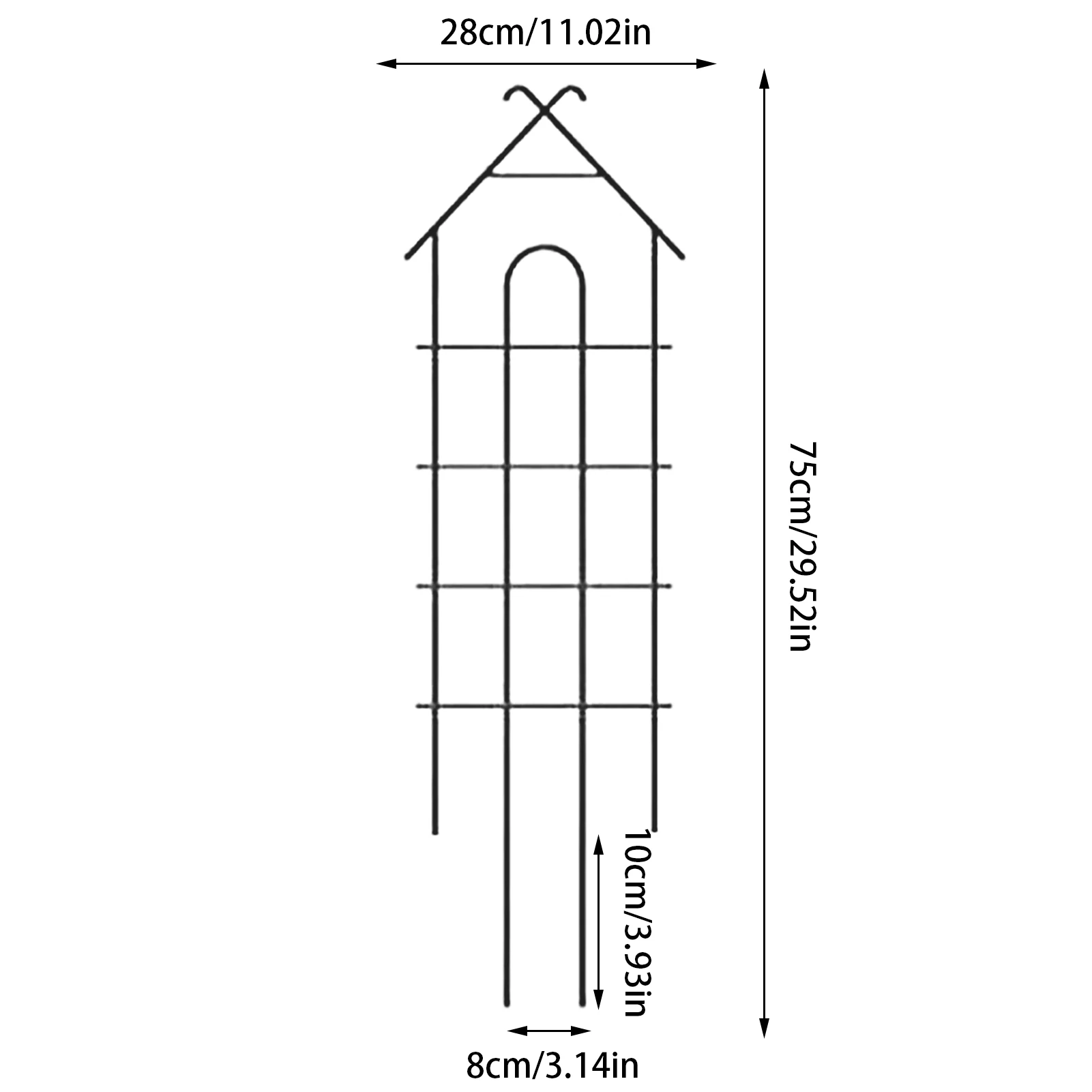 Roślina na zewnątrz Trellis Metal Garden Obelisk Trellis wspinaczka stojak na rośliny uchwyt solidna roślina winorośl struktura wsparcia dla owoców