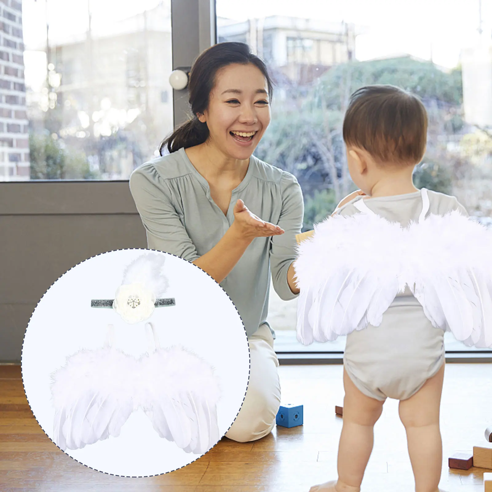 

2Pcs Baby Wing Photography Costume Set Kids Outfits Hundred Days Photo Baby Clothes Kids Costume Wing Photo Clothing