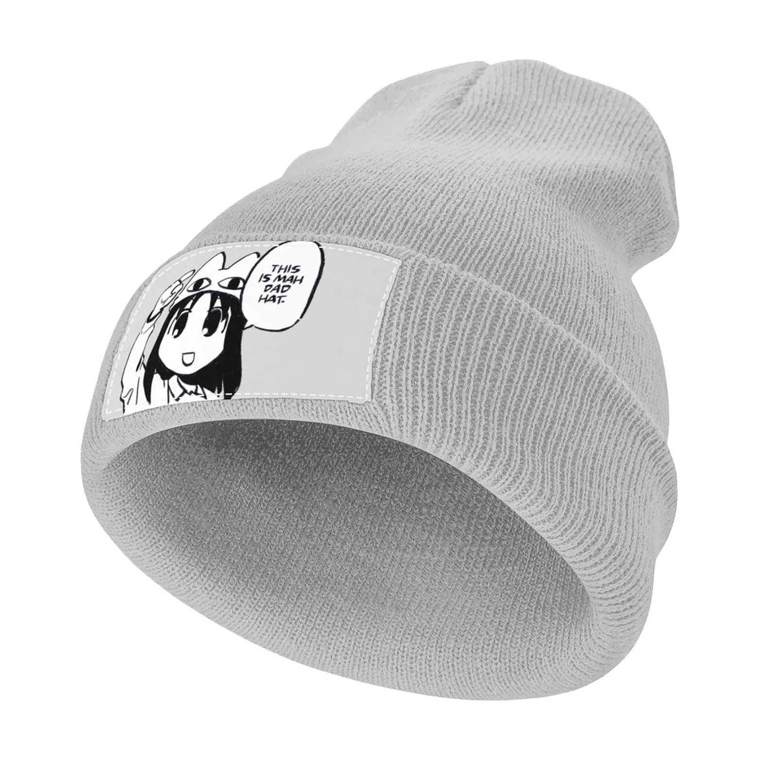 I draw osaka in cafe uniform saying this is mah dad hat / azumanga daioh Knitted Hat cute Sun Cap Men Hat Women's