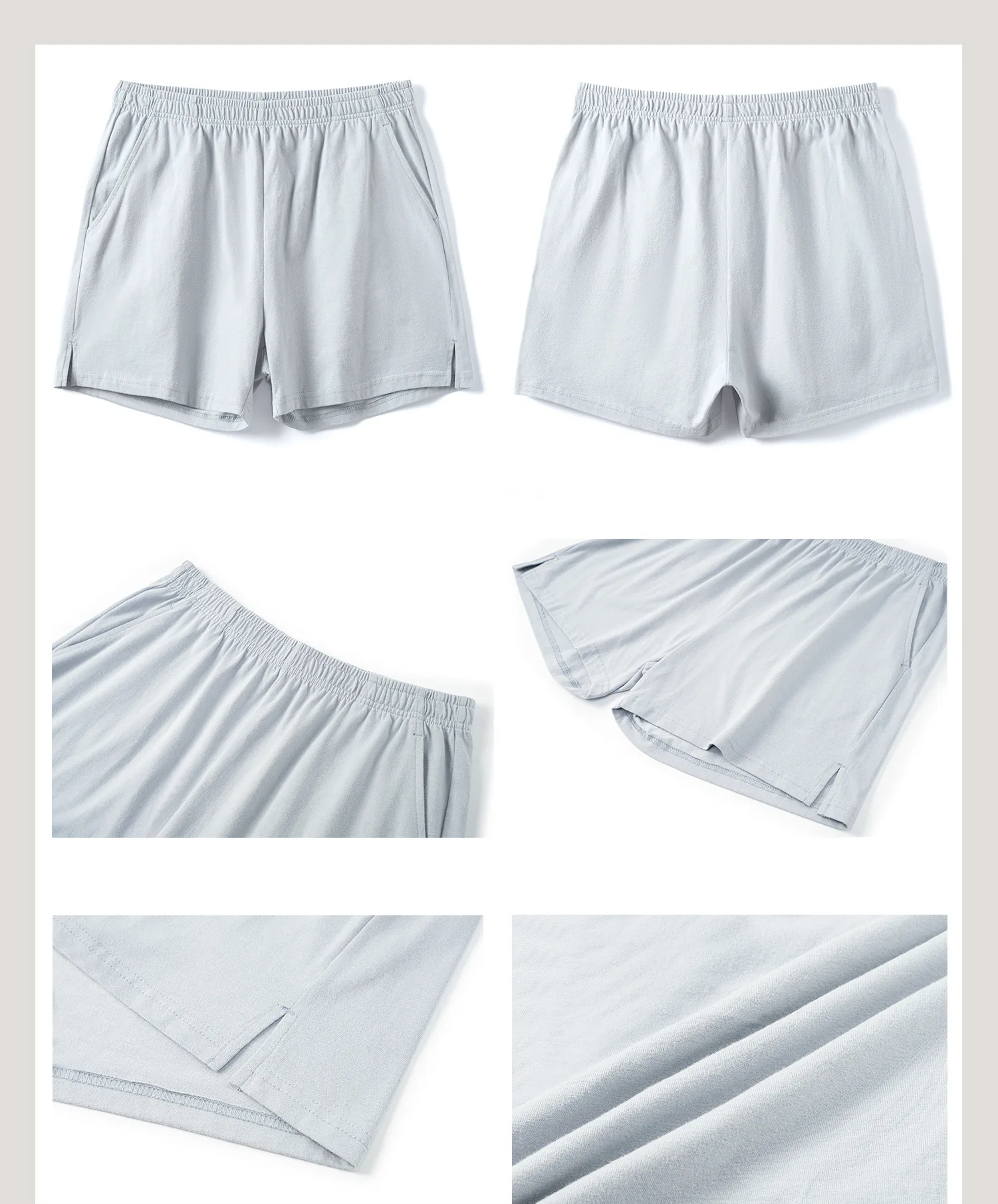 200 جرام شورت منزلي من القطن الممشط للرجال مقاس 4 بوصات مقاس كبير شورت صالة ناعم مغسول بسيط مريح مناسب ملابس نوم بيجامة قيعان