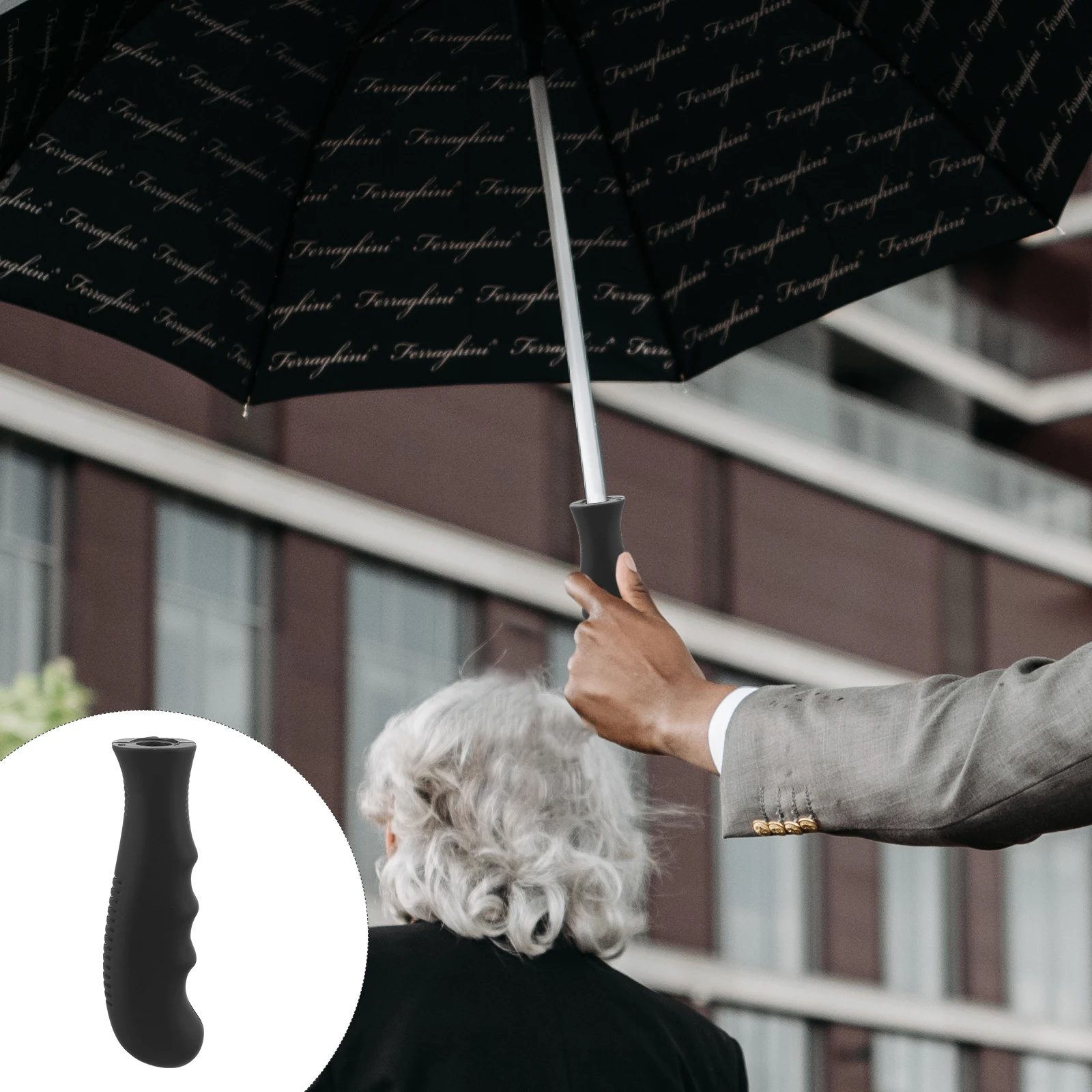 

Rain Umbrella Handle Plastic Anti-Slip Grip Sturdy Lightweight Compact Replacement Handle For Daily Use Uv Umbrella Handles