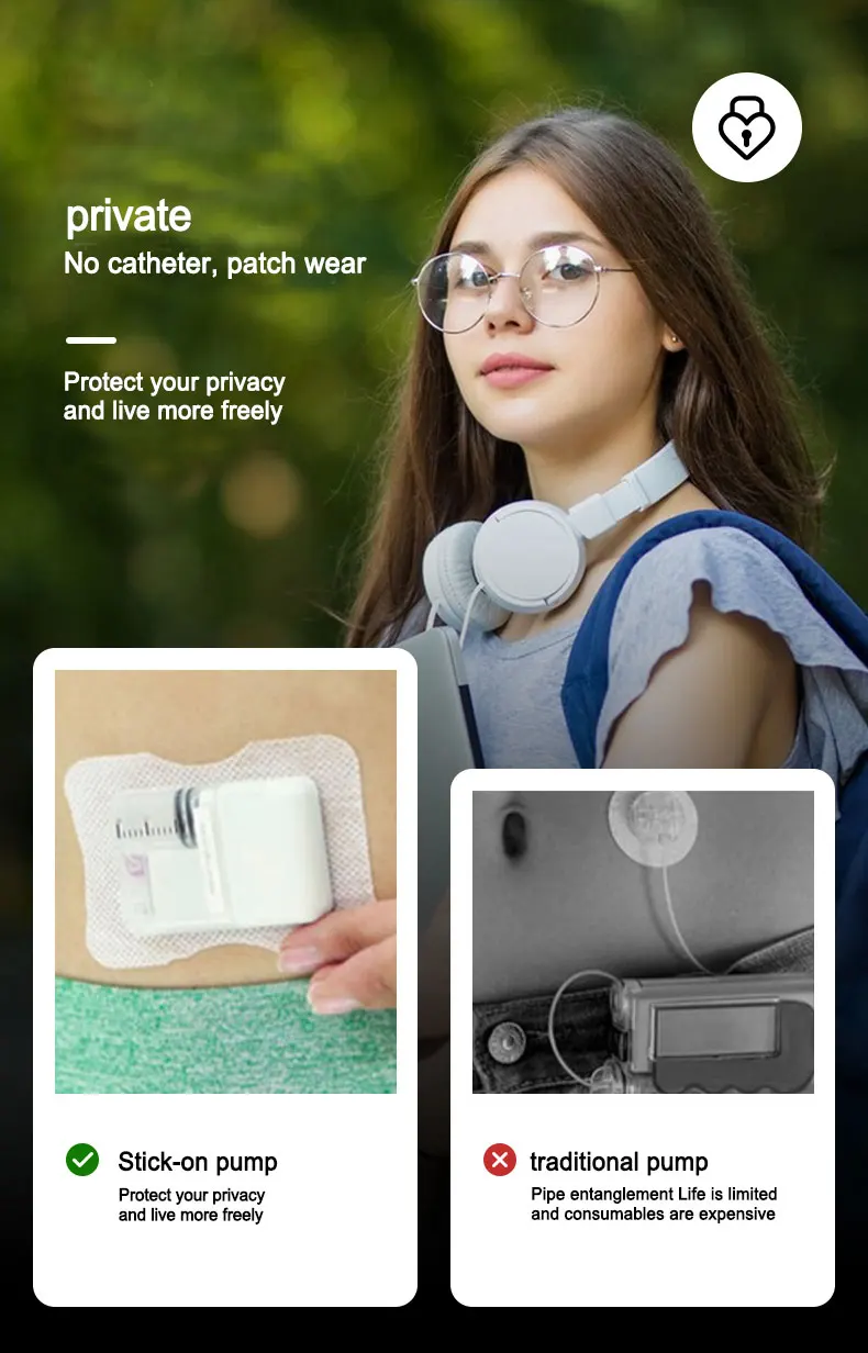 2023 best Medical Supplies mini Portable Healthcare medical pump diabetic patch glucose pump