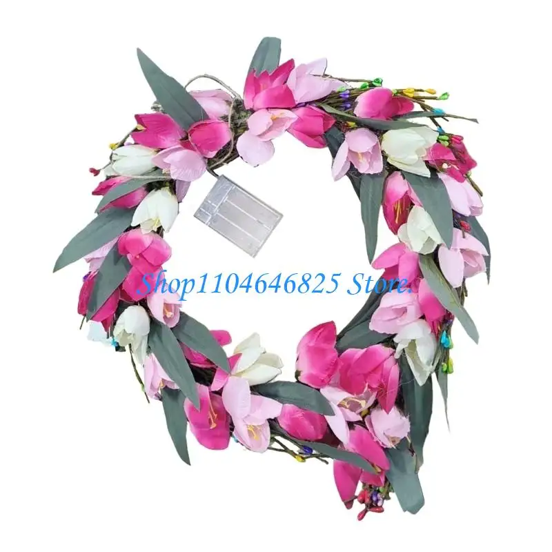 

Multifunctional Valentines Tulips Wreath Hanging Ornament Suitable for Multiple Event