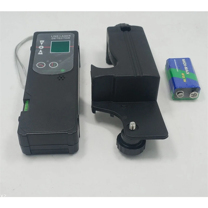 Rilevatore ricevitore di livello laser con display LCD retroilluminato su due lati della linea di impulso Ricevi raggio verde rosso per esterni