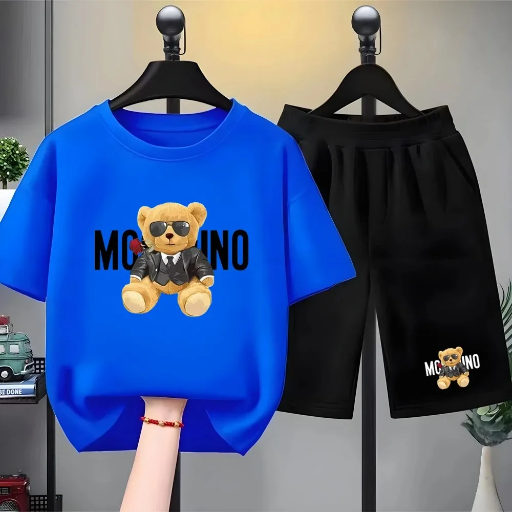 Minions Print Kinder-T-Shirt aus Baumwolle, hautfreundlich, bequem, kurzärmelig, für Jungen und Mädchen, lässiges Geburtstagsgeschenk-Outfit – Detail 6