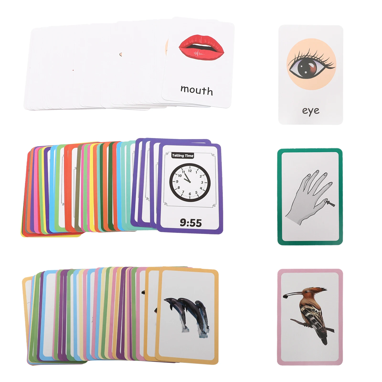 

108 Pcs Cognitive Cards Visual Flashcards Sight Word Kindergarten Learning Toys Kids Educational Games Vocabulary