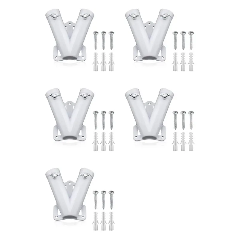 

Кронштейн для флагштока 5X Double Flagpole Bracket Holder, V-образный, из алюминиевого сплава, настенный, ветрозащитный, для крепления флагштока