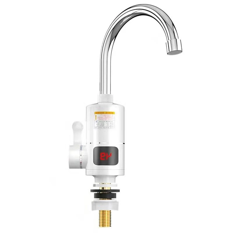T21C EU Plug Compatible 360° Rotatable Instant Hot Faucet Digital Display Bottom Water Inlet Fast Heating Tap