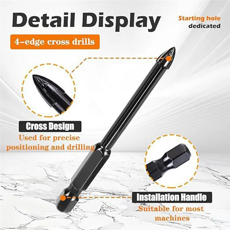 

RALCA-7 шт. Набор алмазных сверл, сверла для плитки, набор сверл для керамики, стекла, фарфора, мрамора, гранита, синего цвета, набор сухих алмазных сверл