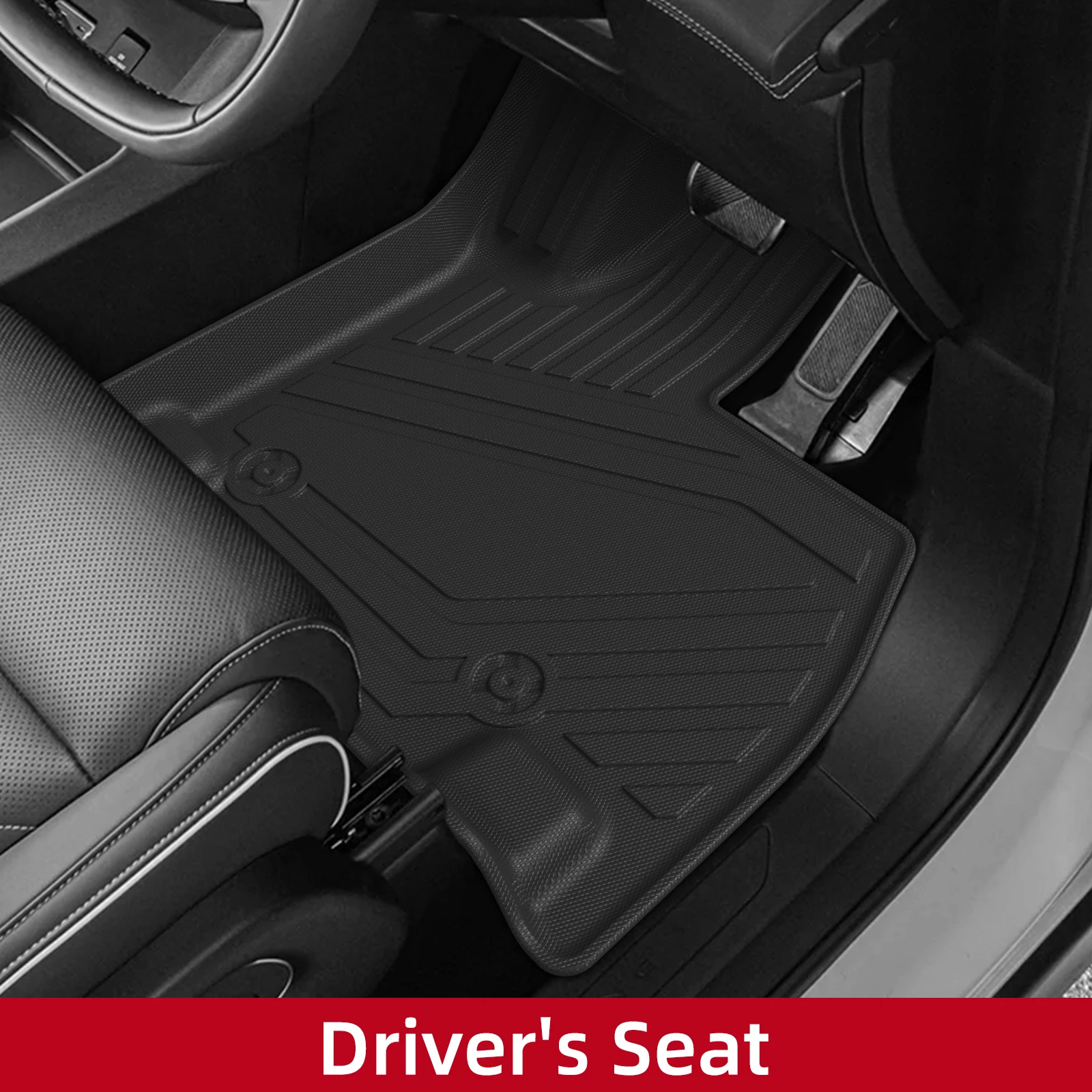 Smabee Right Drive for XPENG X9 2024 -2025 7 Seater Car Floor Mats Anti-slip Foot Pad All Weather Interior Accessories Black