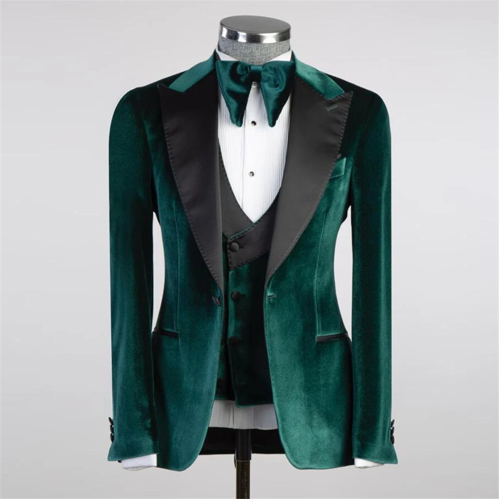 Ternos de casamento elegantes do noivo para homens, alfaiate, blazer de baile, banquete, festa de negócios, baile, roupa do noivo, 3 peças