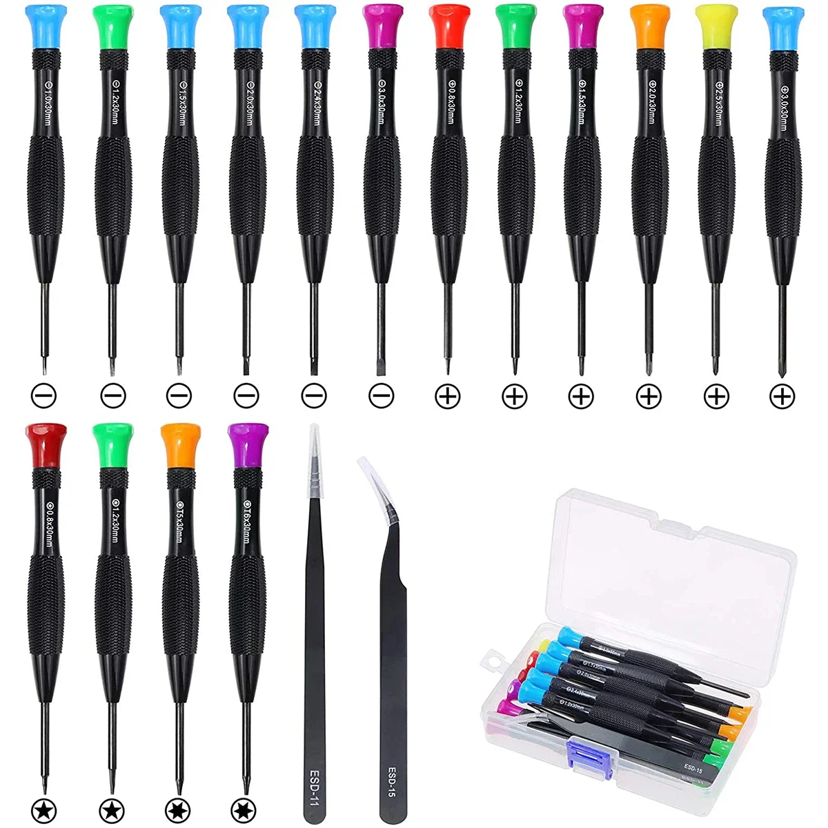 Magnetic Screwdriver Set Mini Multi-Function Magnetic Precision Screwdriver for Watch Eyeglasses Phone Repair Hand Tools