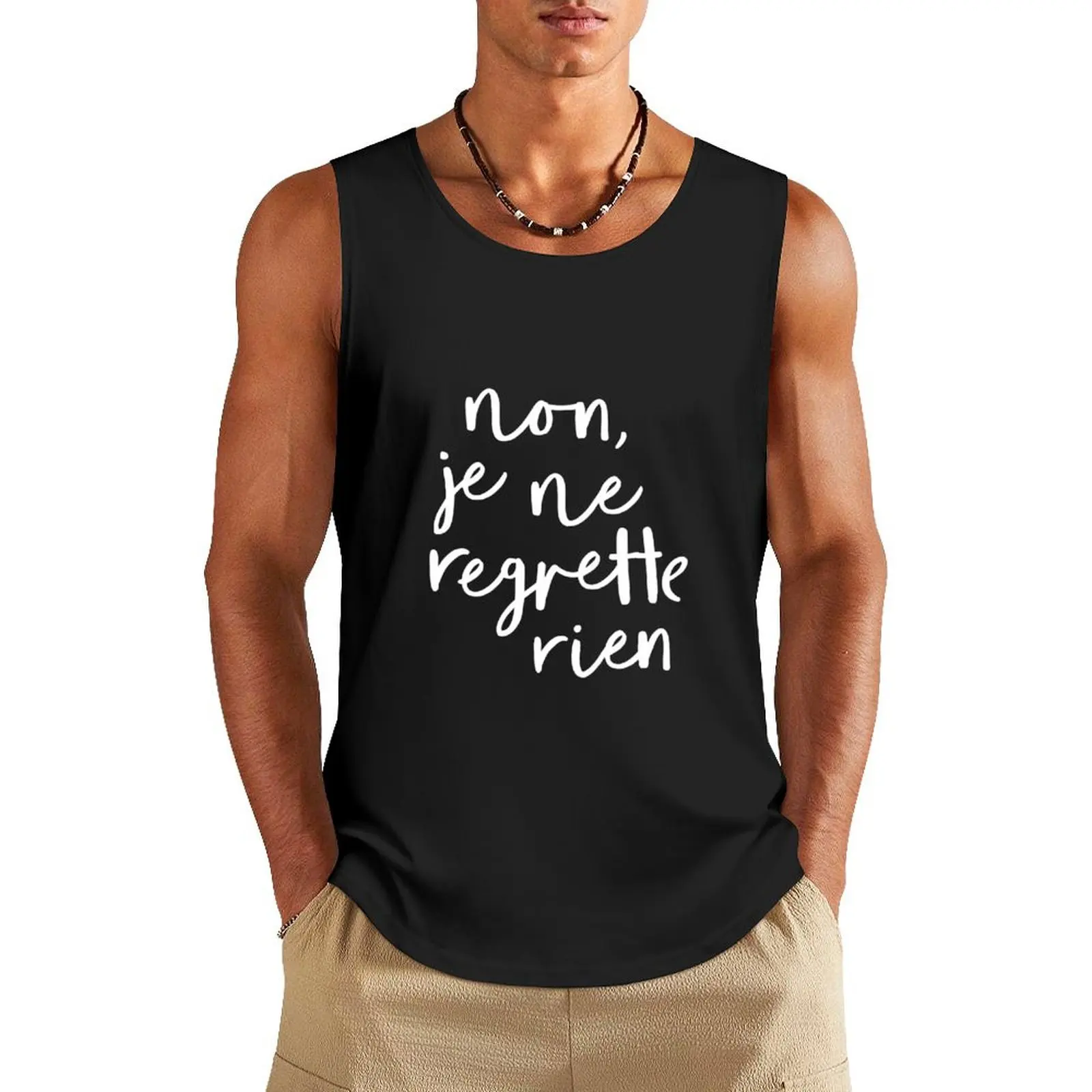 Non, Je Ne Regrette Rien Tank Top sexy clothes men Men's clothing vest men