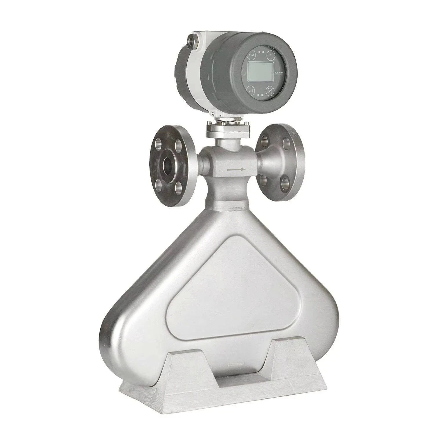 Triangle Shape Coriolis Force High Precision Mass Oil Flow Meter Sensor  Coriolis Mass Flow Meter
