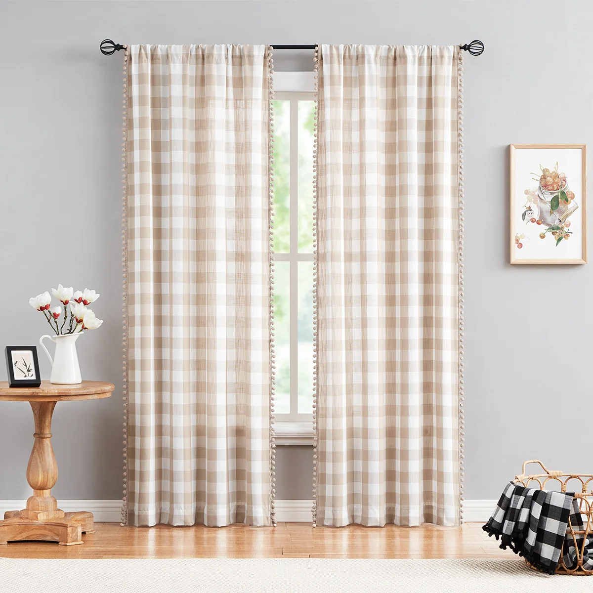 DZQ Fashion Plaid Window Curtains Luxury European Curtain For Living Dining Room BedRoom Customizable Tulle Curtains