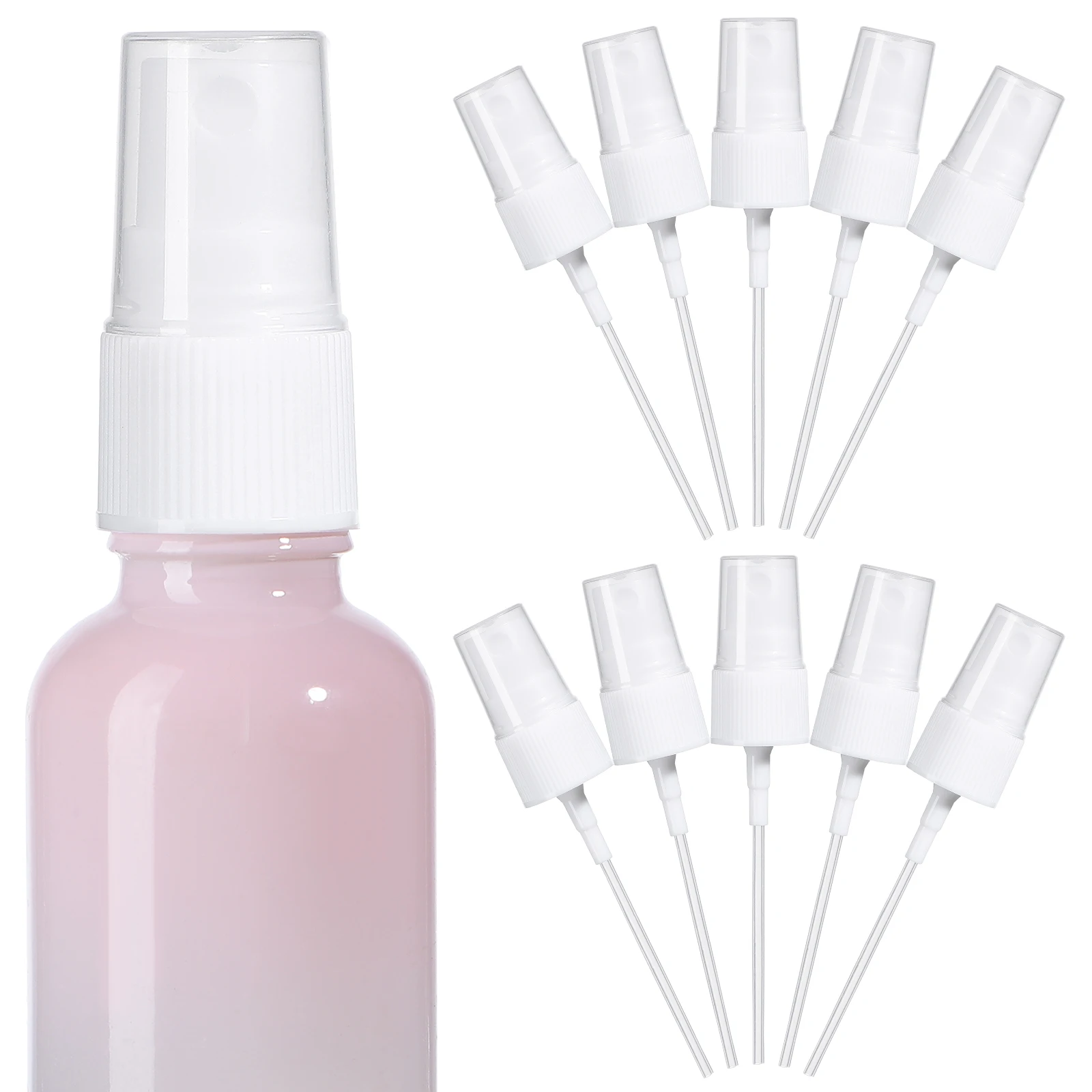 20Pcs 에센셜 오일 스프레이 탑 휴대용 교체 펌프 헤드 블랙 스프레이 헤드 스프레이 병 펌프 스프레이어 액세서리