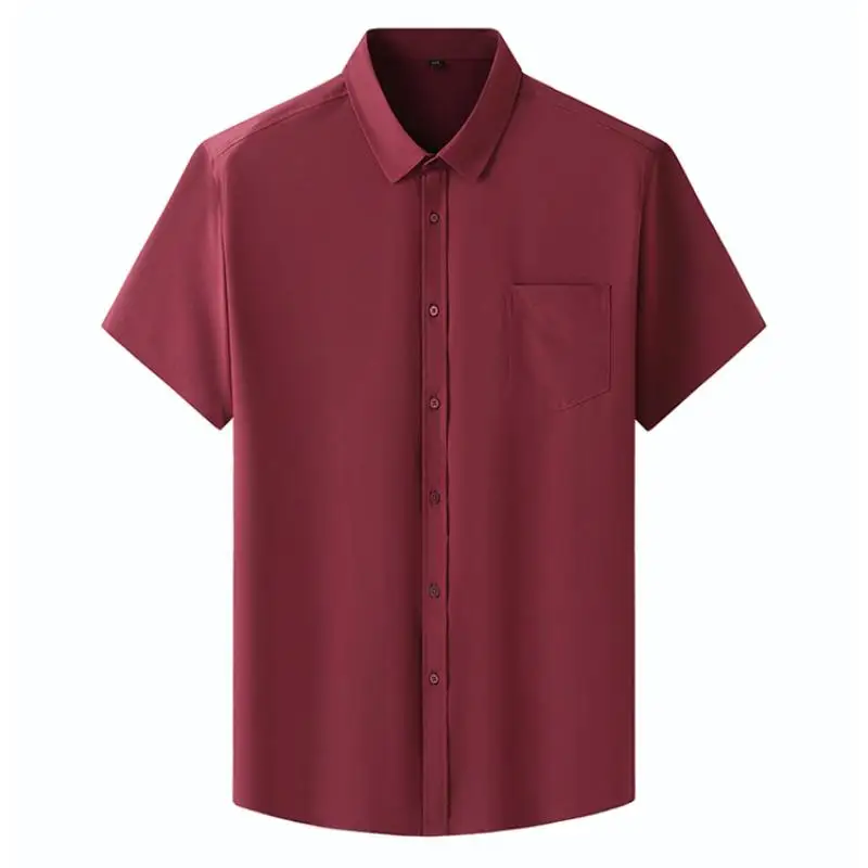 

Men Shirt Plus Size Summer Short Sleeve Business Work Shirt Loose Fit Comfortable Oversized T Shirt designer clothes men