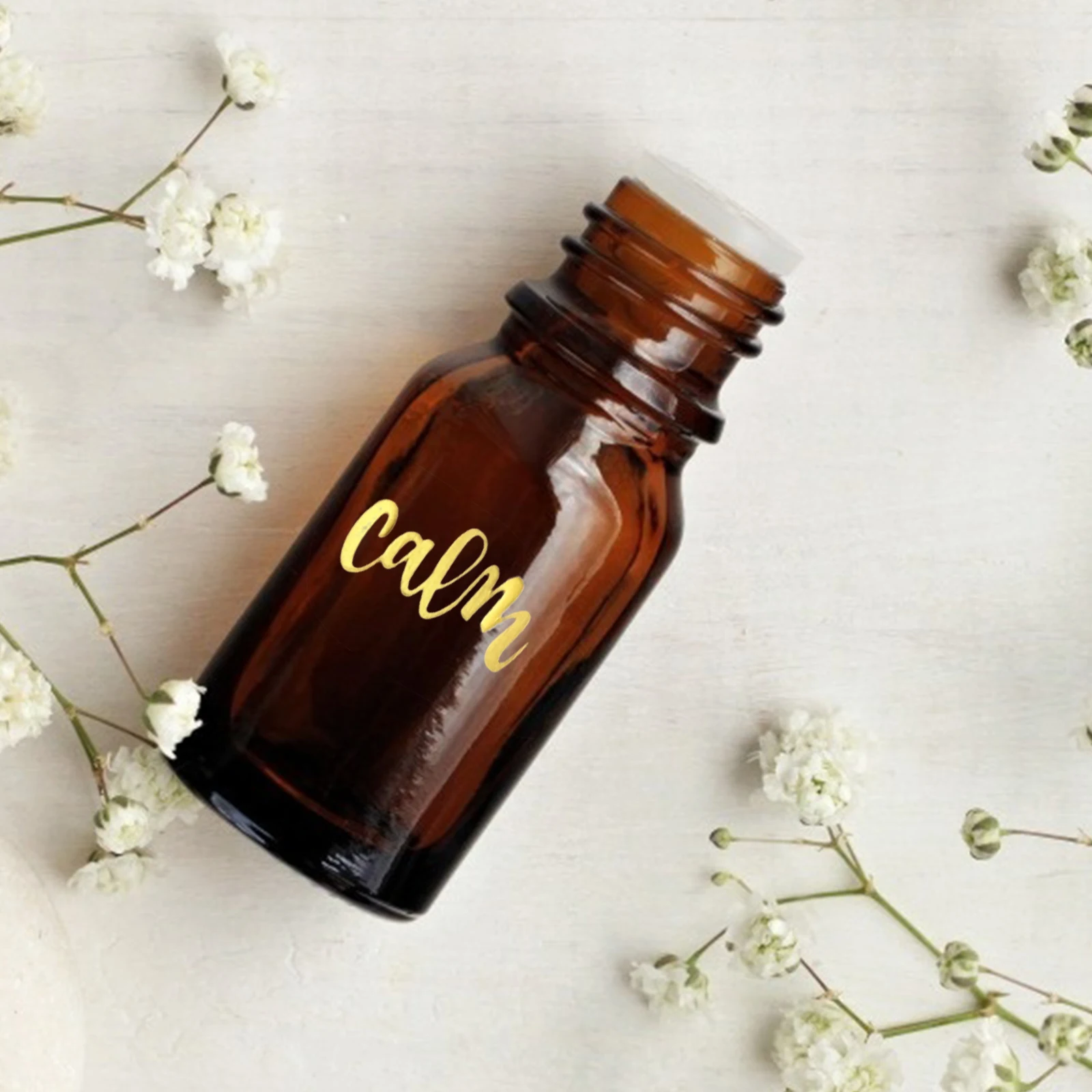 

8 Sheets Essential Oil Bottle Sticker Set Self Adhesive Labels PVC Perfume Bottles Jar Tags Storage Container Labels