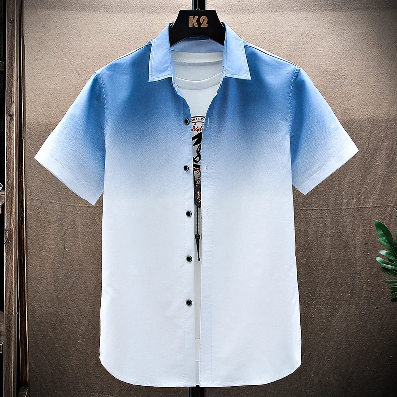 

Casual Short Sleeve Shirt Men's Streetwear Fashion Blouse Streetdress Hombre Male Clothing Spring Summer Camisa Men's Shirts New