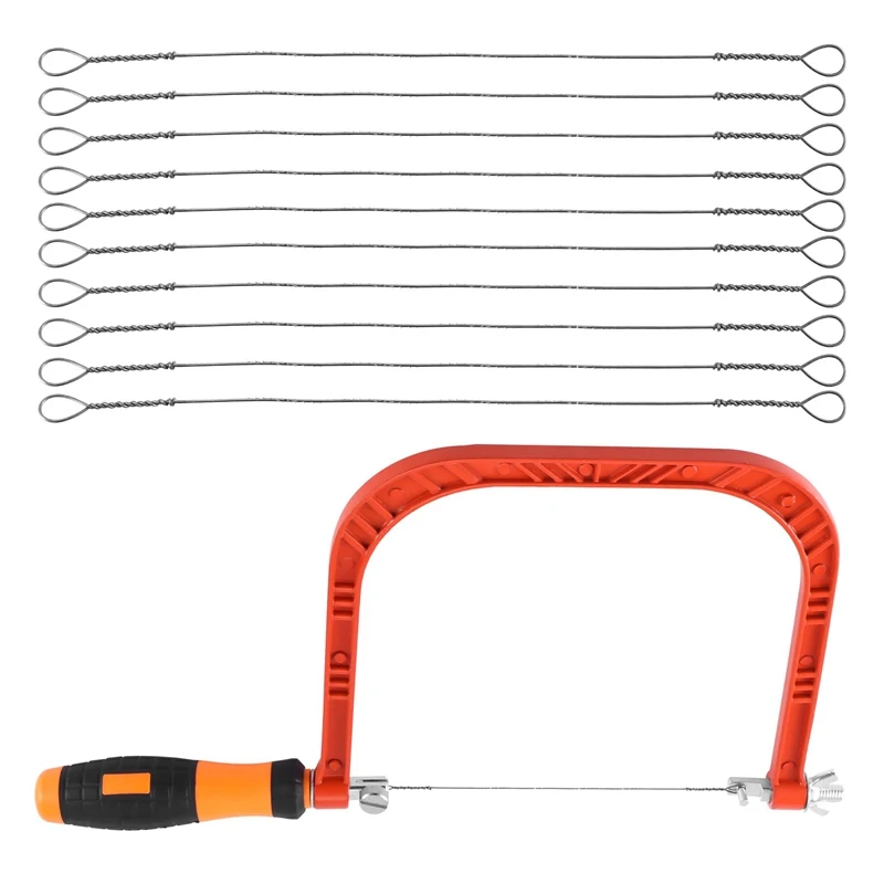 

6 Inch Coping Saw Hand Saw, Fret Saw Coping Frame And Extra 20 Pcs Replacement Blades Set For Wood,Plastic, Rubber, Ect