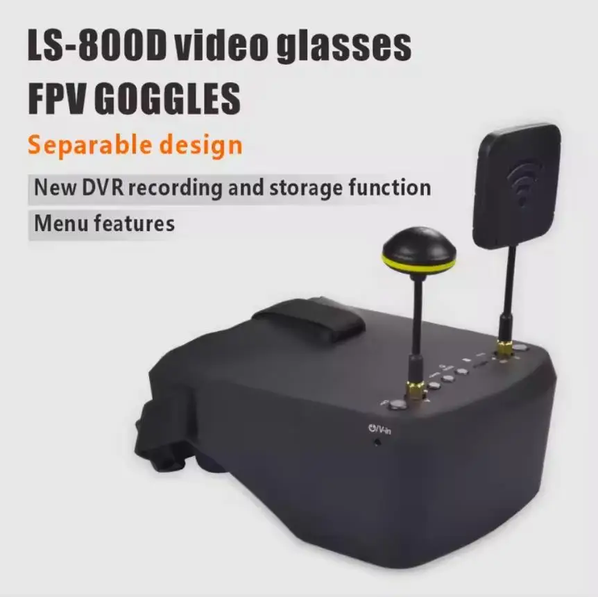 

5.8G 40CH 5 Inch 800*480 Video Headset HD DVR FPV Goggles Built-in Super Sensitive Receiving Module For RC Model RC FPV Drone