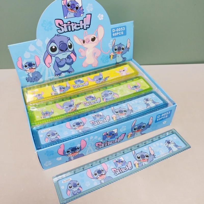 

15cm Ruler Cartoon Stitch Ruler Disney School Supplies Cute Children's Stationery Stitch Wave Curve Ruler Student Christmas Gift