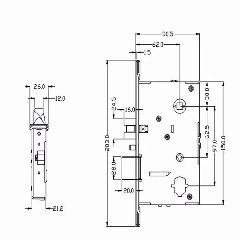 Smart RFID Card Electric Door Lock Stainless Steel High Quality Hotel Door Lock for Security Home Automation