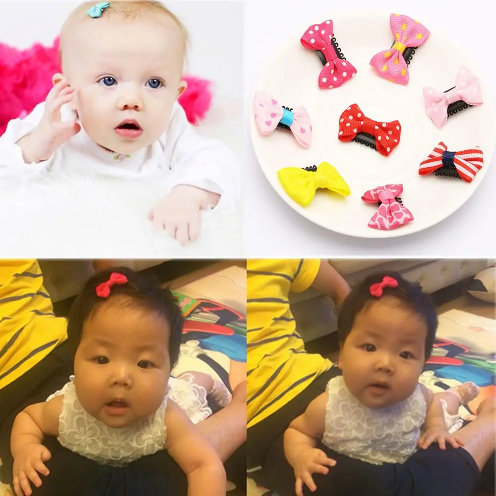 

5PCS Cute Hair Accessories Newborn Girl's Fashion Baby Hairpin Headwear Mini Hair Clip Bow