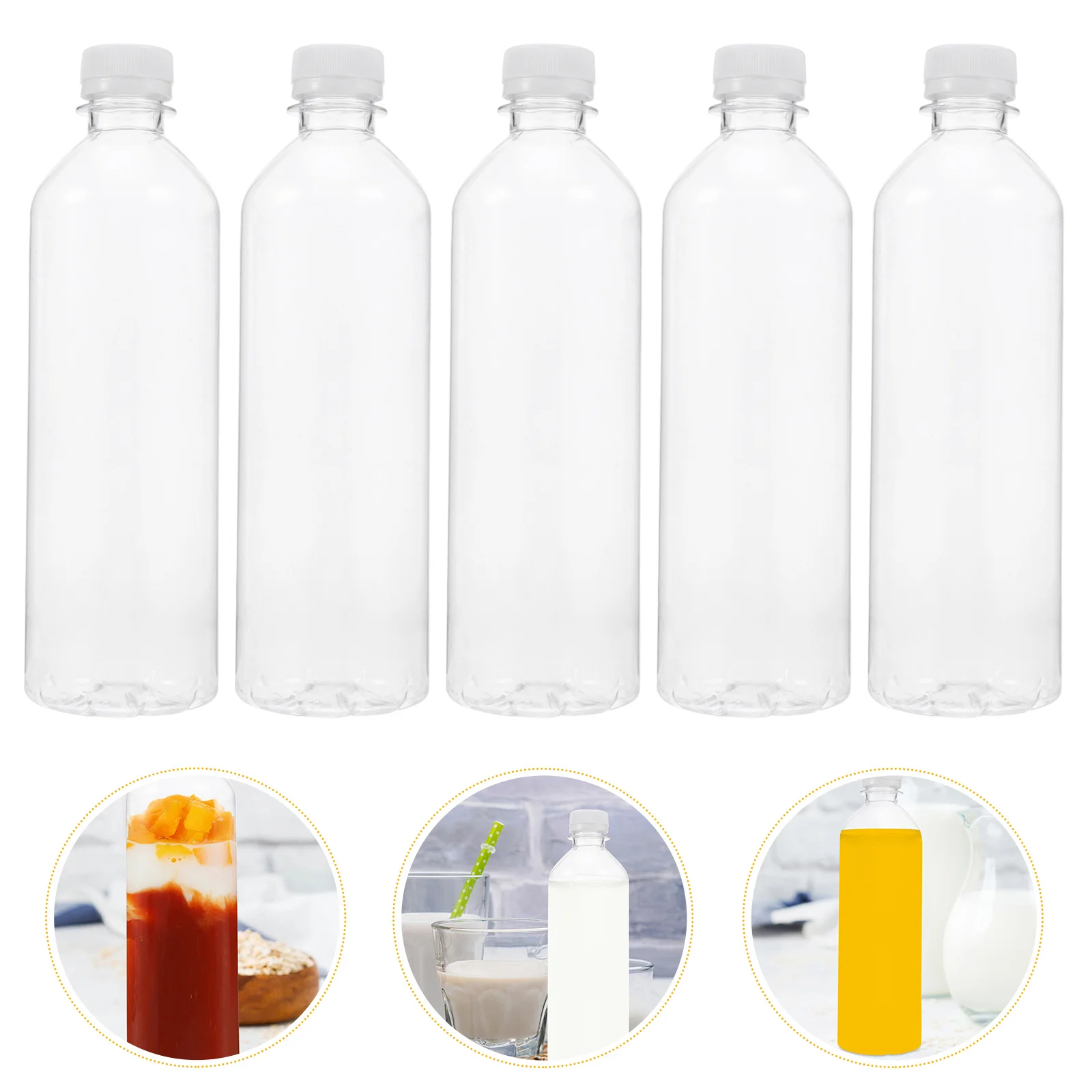 10 Pcs Plastic Drink Bottle Refillable Storage Bottles Empty Juice Multipurpose Beverage The Pet