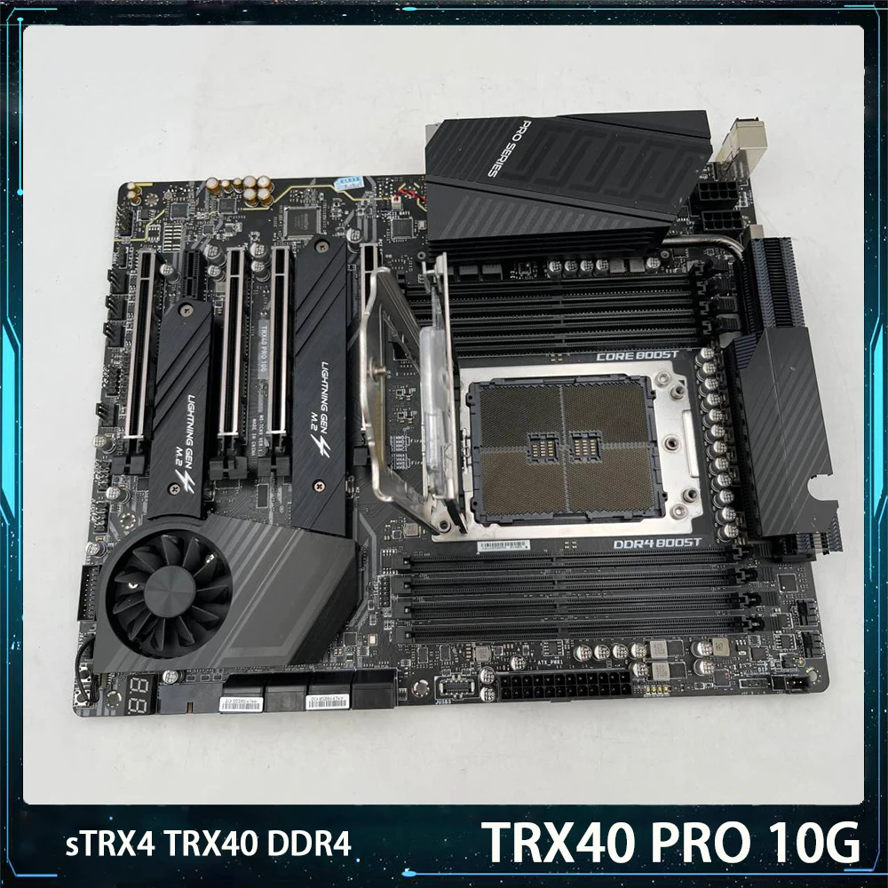 TRX40 PRO 10G Desktop Motherboard Socket sTRX4 DDR4 256GB PCI-E4.0 SATA3 M.2*2 USB3.2 ATX