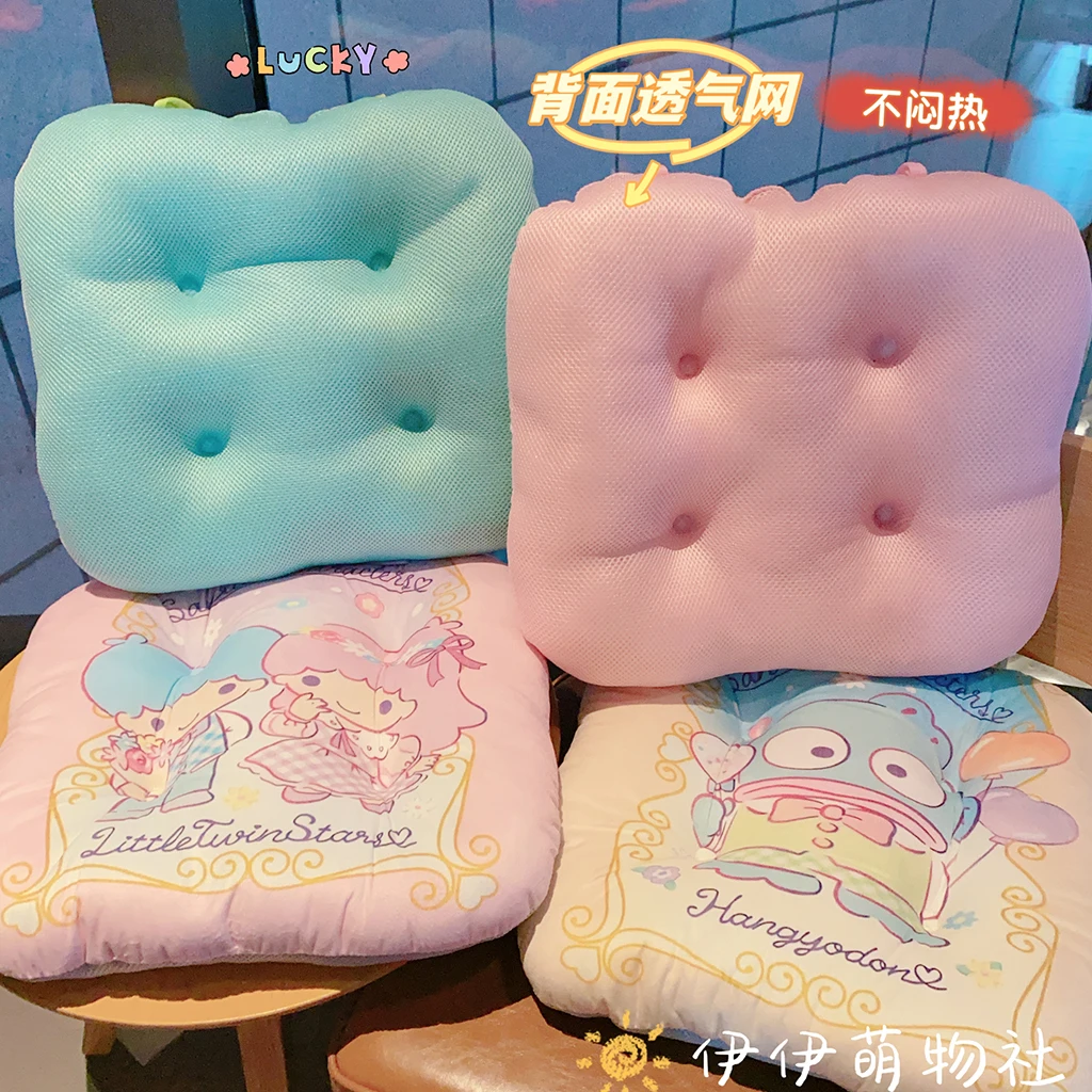 Sanrio My Melody Plush Seat Cushion Kuromi Pochacco Cinnamoroll Sofa Cushion Hello Kitty Back Cushion Home Decor Girl Gift