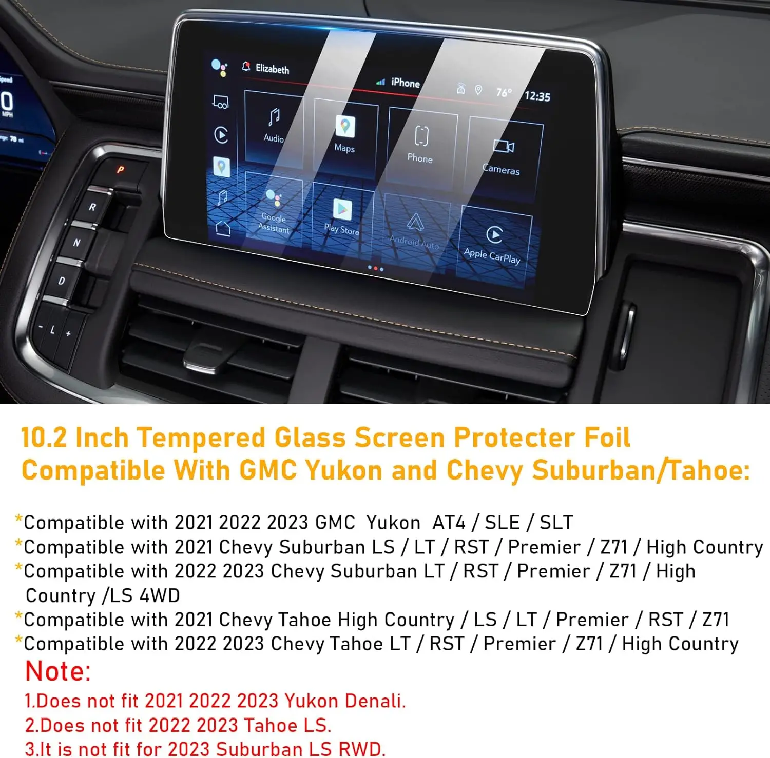 For 2021-2023 Chevy Tahoe Suburban/GMC Yukon  for 10.2\