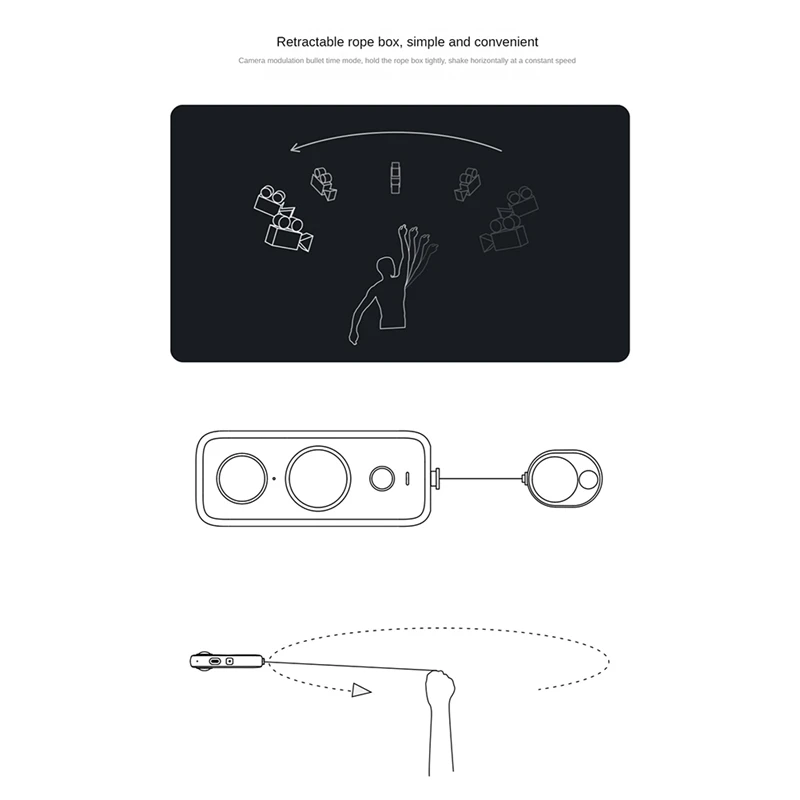 For Insta360 Time Cord Pocket-Sized Simple Convenient Accessory For Insta 360 ONE X2