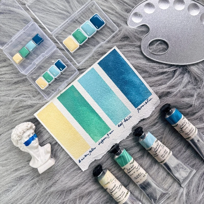 Belgium Isaro 2025 New Color Blue Dream Series Watercolor Packaging 0.5/1ML Portable Paint Box Student Art Supplies