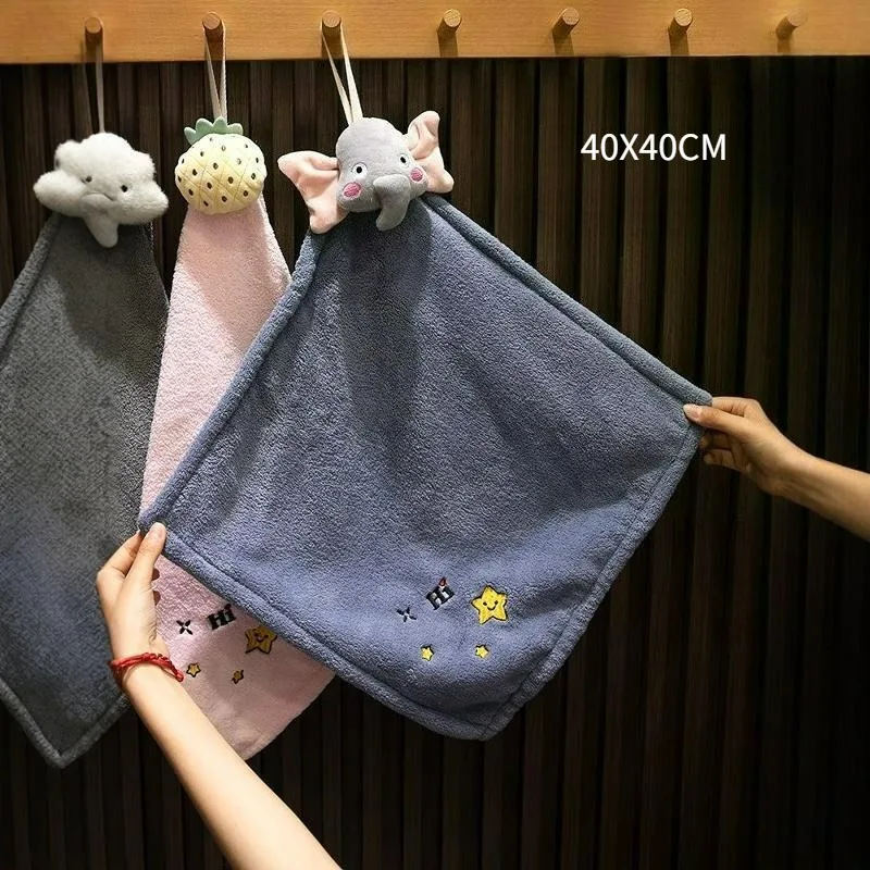 1 Pcs Cute Hand Towels Kids Baby Microfiber Fingertip Towels Super Absorbent Hand Towels for Infant, Suitable for Bathroom